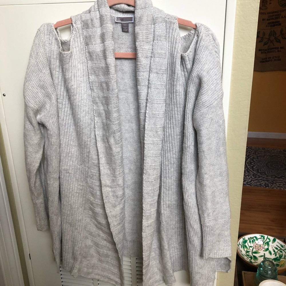 Chelsea 28 - Cold Shoulder Gray Sweater